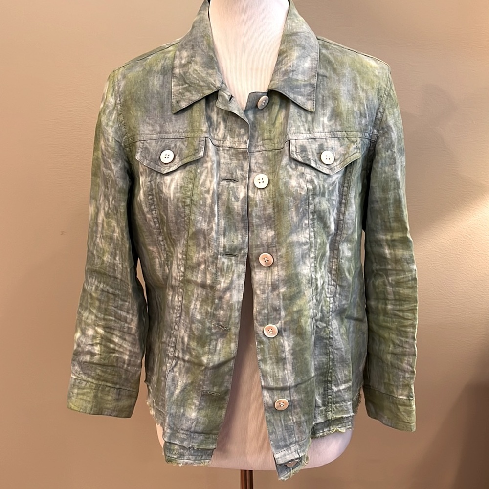 Pure Amici Linen Tattered Jacket, size M